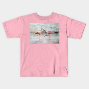 Two flamingos Kids T-Shirt